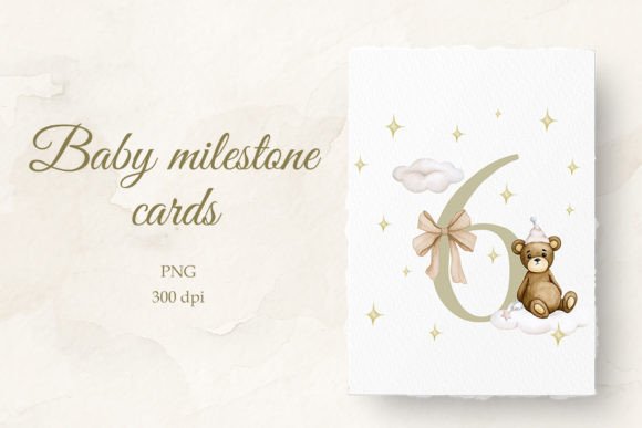 Celebrate Your Baby's Half-Year with a Watercolor Milestone Card