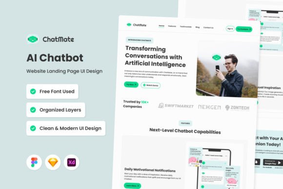 ChatMate - AI Chatbot Website Landing Page: Your First Impression, Automated