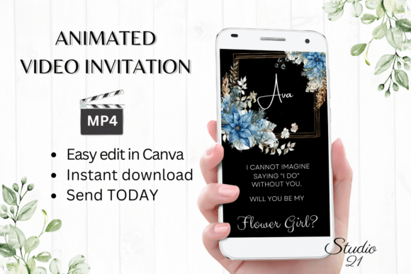 Christmas Flower Girl Proposal W3213FG: A Festive Design Asset