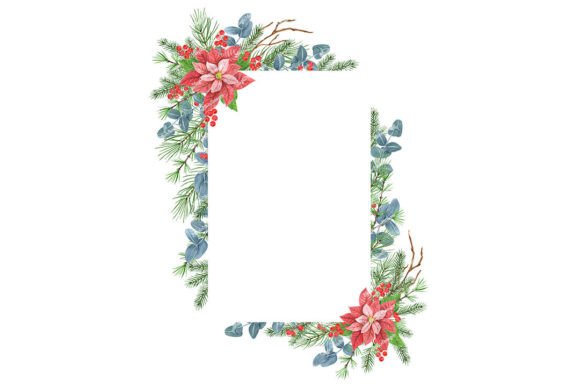 Christmas Frame Watercolor Clipart: A Versatile Design Asset