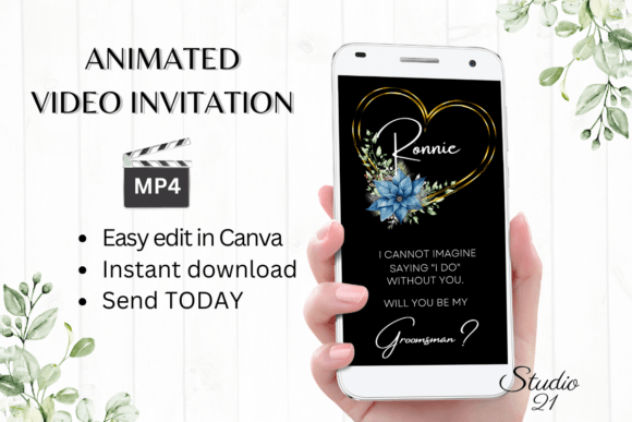 Christmas Groomsman Proposal W3219GM: A Festive & Modern Invitation Solution