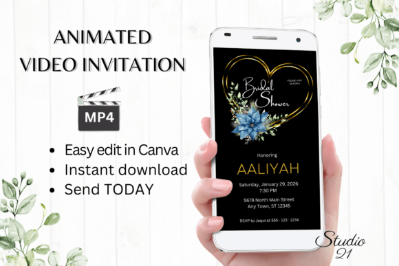 Festive Elegance: The Christmas Bridal Shower Invite W4219 Experience