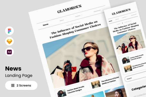 Glamorous News Landing Page: Where Style Meets Substance