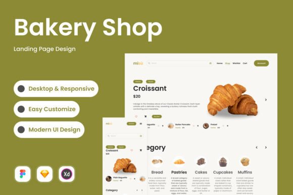 Misu - Bakery Shop Landing Page V2: Your Digital Storefront