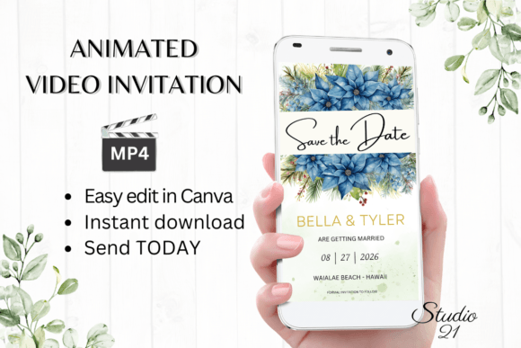 Modern Save the Date: Digital Animated Video Invitation