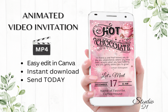 Warm Up Your Invitations with Animated Hot Chocolate Designs