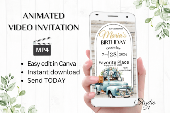 Winter Birthday Invitation Magic: Animated & Editable