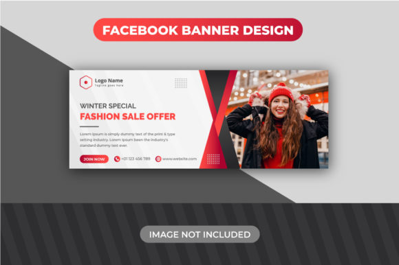Winter Super Sale Red Facebook Cover: Bold Holiday Marketing